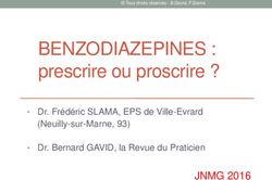 BENZODIAZEPINES : prescrire ou proscrire ? - JNMG 2016