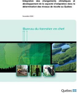 Intégration des changements climatiques et développement de la capacité d'adaptation dans la détermination des niveaux de récolte au Québec ...