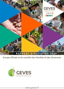 RAPPORT D'ACTIVITÉS 2020 - Groupe d'Étude et de contrôle des Variétés Et des Semences - Geves