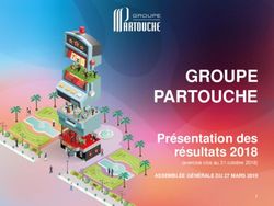 GROUPE PARTOUCHE Pr&eacute;sentation des r&eacute;sultats 2018 - ASSEMBL&Eacute;E G&Eacute;N&Eacute;RALE DU 27 MARS 2019