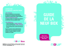 CONTACTER LE SERVICE CLIENTÈLE NEUF