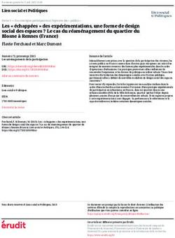 Les " &eacute;chapp&eacute;es " des exp&eacute;rimentations, une forme de design social des espaces ? Le cas du r&eacute;am&eacute;nagement du quartier du Blosne &agrave; Rennes (France) ...