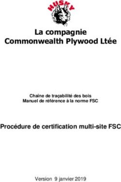 La compagnie Commonwealth Plywood Ltée - Procédure de certification multi-site FSC - Compagnie ...
