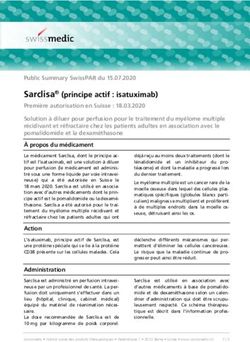 Sarclisa (principe actif : isatuximab) - Public Summary SwissPAR du 15.07.2020 - Swissmedic