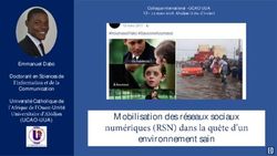 Mobilisation des réseaux sociaux environnement sain - (UCAO-UUA) Emmanuel Dabo Doctorant en Sciences de Communication Université Catholique de -Unité