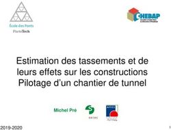Estimation des tassements et de leurs effets sur les constructions Pilotage d'un chantier de tunnel 2019-2020 - Educnet