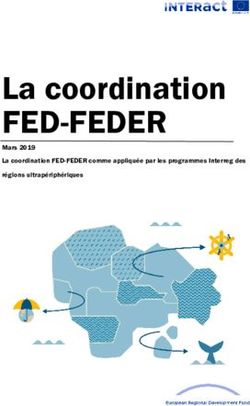 La coordination FED-FEDER - Mars 2019 La coordination FED-FEDER comme appliquée par les programmes Interreg des régions ultrapériphériques - Interact