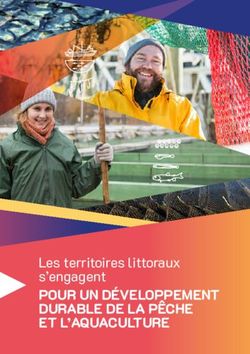 POUR UN DÉVELOPPEMENT DURABLE DE LA PÊCHE ET L'AQUACULTURE - Les territoires littoraux s'engagent - APAM