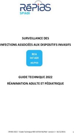 SURVEILLANCE DES INFECTIONS ASSOCI&Eacute;ES AUX DISPOSITIFS INVASIFS GUIDE TECHNIQUE 2022 R&Eacute;ANIMATION ADULTE ET P&Eacute;DIATRIQUE - REA Inf ADI - SPIADI