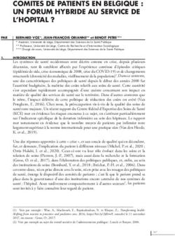 COMITES DE PATIENTS EN BELGIQUE : UN FORUM HYBRIDE AU SERVICE DE L'HOPITAL ? - Social Security
