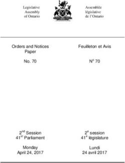 Orders and Notices Feuilleton et Avis - Legislative Assembly of Ontario
