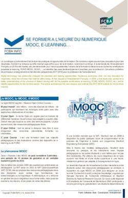 SE FORMER A L'HEURE DU NUMERIQUE MOOC, E-LEARNING - FCBA
