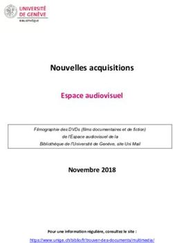Nouvelles acquisitions - Espace audiovisuel - Université de Genève