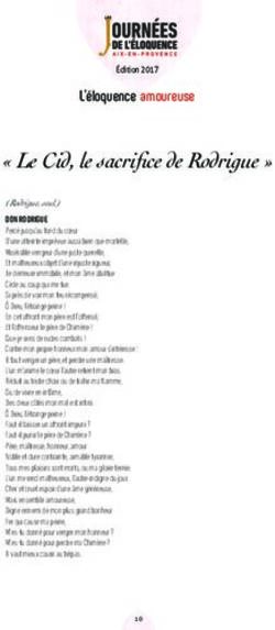 Le Cid, le sacrifice de Rodrigue