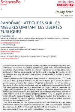 PANDÉMIE : ATTITUDES SUR LES MESURES LIMITANT LES LIBERTÉS PUBLIQUES - Sciences Po
