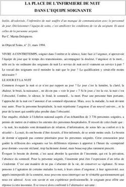 LA PLACE DE L'INFIRMIERE DE NUIT DANS L'EQUIPE SOIGNANTE