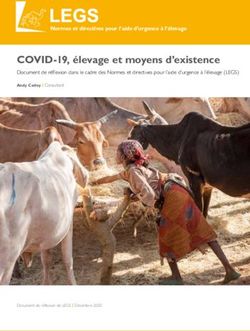 COVID-19, élevage et moyens d'existence - Document de réflexion dans le cadre des Normes et directives pour l'aide d'urgence à l'élevage (LEGS) ...