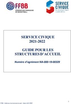 SERVICE CIVIQUE GUIDE POUR LES STRUCTURES D'ACCUEIL - 2021-2022 Num&eacute;ro d'agr&eacute;ment NA-000-19-00329
