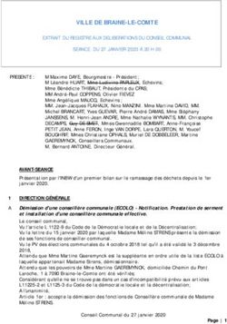 VILLE DE BRAINE-LE-COMTE - EXTRAIT DU REGISTRE AUX DELIBERATIONS DU CONSEIL COMMUNAL SEANCE DU 27 JANVIER 2020 &Agrave; 20 H 00