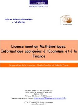 Licence mention Mathématiques, Informatique appliquées à l'Economie et à la Finance