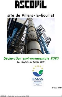 Site de Villers-le-Bouillet - Déclaration environnementale 2020 Les résultats de l'année 2019 - W-Care
