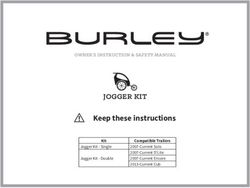 Keep these instructions - JOGGER KIT OWNER'S INSTRUCTION & SAFETY MANUAL - Burley Design