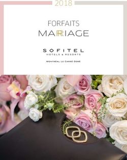 MARRIAGE FORFAITS 2018 - Renoir Restaurant