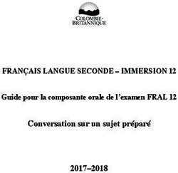 FRANÇAIS LANGUE SECONDE - IMMERSION 12 - Conversation sur un sujet préparé 2017-2018