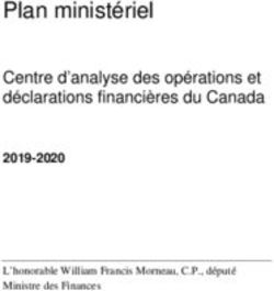 Plan ministériel Centre d'analyse des opérations et déclarations financières du Canada - FINTRAC