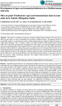 Development of agro-environmental indicators in a Mediterranean arid zone Mise au point d'indicateurs agro-environnementaux dans la zone aride de ...