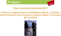 Club Concerto Grenoble 2017 - Actions en rapport avec la cohabitation piétons / Cyclistes Expérimentation des amendes à montant adapté à ...
