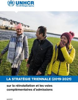 LA STRATÉGIE TRIENNALE (2019-2021) - sur la réinstallation et les voies complémentaires d'admissions - UNHCR