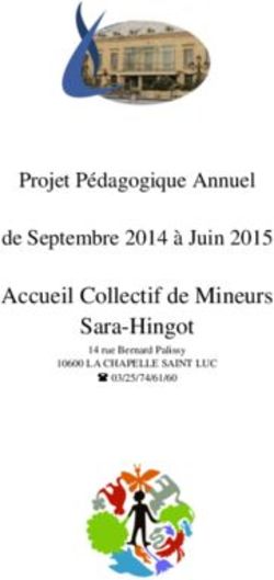 Accueil Collectif de Mineurs Sara-Hingot - Projet Pédagogique Annuel de Septembre 2014 à Juin 2015