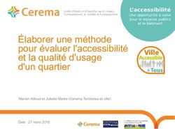 Élaborer une méthode pour évaluer l'accessibilité et la qualité d'usage d'un quartier - Marion Ailloud et Juliette Maitre Cerema Territoires et ...