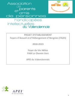 PROJET D'ETABLISSEMENT - Foyers d'Accueil et d'H&eacute;bergement d'Hergnies (FA2H) 2018-2023 Foyer de Vie H&eacute;lios FAM Le Chemin Vert APEI du ...