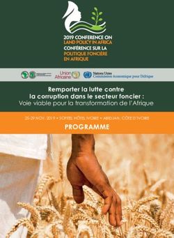 PROGRAMME Voie viable pour la transformation de l'Afrique - Remporter la lutte contre - African Development Bank