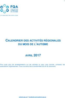 AVRIL 2017 CALENDRIER DES ACTIVITÉS RÉGIONALES DU MOIS DE L'AUTISME