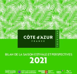 2021 BILAN DE LA SAISON ESTIVALE ET PERSPECTIVES