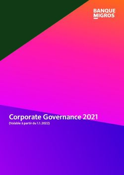 Corporate Governance 2021 - (Valable &agrave; partir du 1.1.2022) - Migros Bank