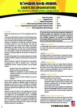 CHARTE DES ORGANISATEURS - de soirées étudiantes angevines - Angers.fr
