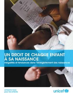 UN DROIT DE CHAQUE ENFANT À SA NAISSANCE - Inégalités et tendances dans l'enregistrement des naissances - UNICEF Data