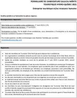 FORMULAIRE DE CANDIDATURE GALA DU M&Eacute;RITE TOURISTIQUE HYDRO-QU&Eacute;BEC 2021