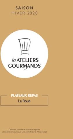 HIVER 2020 - PLATEAUX REPAS La Roue - Ateliers Gourmands