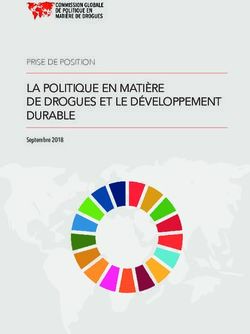 LA POLITIQUE EN MATIÈRE DE DROGUES ET LE DÉVELOPPEMENT DURABLE - PRISE DE POSITION
