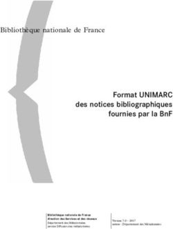 FORMAT UNIMARC DES NOTICES BIBLIOGRAPHIQUES FOURNIES PAR LA BNF