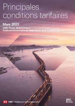 Principales conditions tarifaires - Mars 2023 HSBC Private Banking France &Eacute;tablissement en France de HSBC Private Bank (Luxembourg) S.A.