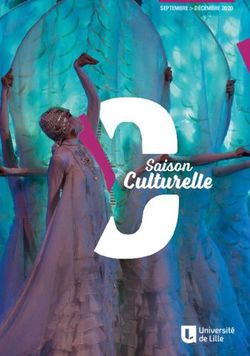 SEPTEMBRE DÉCEMBRE 2020 - Direction Culture ...