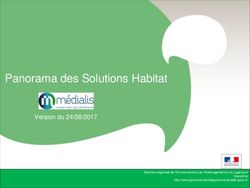 Panorama des Solutions Habitat - Médialis Version du 24/08/2017