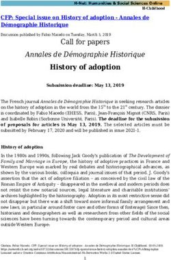 History of adoption Call for papers - Annales de Démographie Historique - H-Net