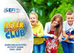 GUIDE DES ACTIVITÉS ACTIVITY GUIDE 2019 - 2020 - EFI Casablanca